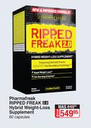 Pharmafreak Ripped Freak 2.0 Hybrid Weight Loss Supplement-60 Capsules