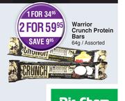 Warrior Crunch Protein Bars Assorted-64g