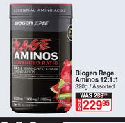 Bioogen Rage Aminos 12:1:1 Assorted-320g