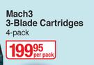 Gillette Mach 3 3 Blade Cartridges 4 Pack-Per Pack