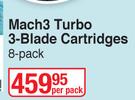Gillette Mach 3 3 Blade Cartridges 8 Pack-Per Pack