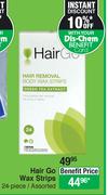 Hair Go Wax Strips Assorted 24 Piece