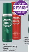 Brut Deodorant Body Spray Assorted-2 x 120ml
