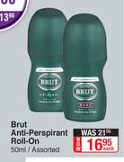 Brut Antiperspirant Roll On Assorted-50ml Each