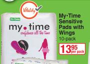My Time Sensitive Pads With Wings 10 Pack-Per Pack