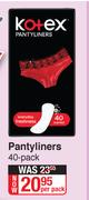 Kotex Pantyliners 40 Pack-Per Pack