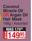 OGX Coconut Miracle Oil Or Argan Oil hair Mask Assorted-168g Each