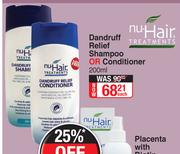 Nu-Hair Dandruff Relief Shampoo Or Conditioner-200ml Each