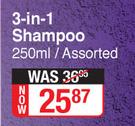 Dark & Lovely 3 In 1 Shampoo Assorted-250ml