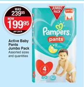 Pampers Active Baby Pants Jumbo Pack-Per Pack