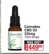 Cannabex CBD Oil 225mg-15ml Drops