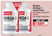 Biogen Omega 3 Value Pack 90 Softgel Capsules Plus 90 Softgel Capsules-Per Pack