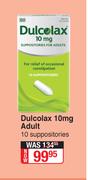 Dulcolax 10mg Adult-10 Suppositories