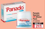 Panado Spartan Or Blister Pack-24 Tablets Each