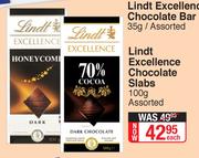 Lindt Excellence Chocolate Slabs Assorted-100g Each