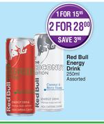 Red Bull Energy Drink Assorted-For 2 x 250ml