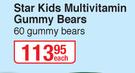 Star Kids Multivitamin Gummy Bears-60 Gummy Bears Each