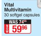 Vital Multivitamin-30 Softgel Capsules