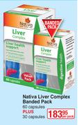 Nativa Liver Complex Banded Pack-60 Capsules Plus 30 Capsules Per Pack