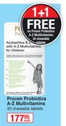 Proven Probiotics A-Z Multivitamins-30 Chewable Tablets Each