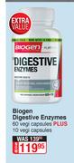 Biogen Digestive Enzymes 60 Vegi Capsules + 10 Vegi Capsules