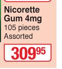 Nicorette Gum 4mg Assorted-105 Pieces