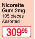Nicorette Gum 2mg Assorted-105 Pieces
