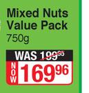 Lifestyle Food Mixed Nuts Value Pack-750g