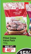 Lifestyle Food Pitted Dates Value Pack-750g