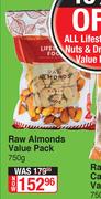 Lifestyle Food Raw Almonds Value Pack-750g