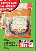 Lifestyle Food Raw Cashews Value Pack-750g