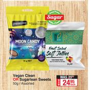 Vegan Clean Or Sugarlean Sweets Assorted-50g Each