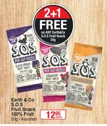 Earth & Co S.O.S Fruit Snack 100% Fruit Assorted-20g Each