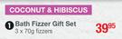Nature's Nourishment Coconut & Hibiscus Bath Fizzer Gift Set-3 x 70g Fizzers