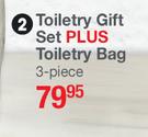 Nature's Nourishment Rose Blush Toiletry Gift Set Plus Toiletry Bag (3 Pieces)