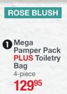 Nature's Nourishment Rose Blush Mega Pamper Pack Plus Toiletry Bag (4 Pieces)