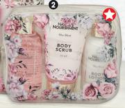 Nature's Nourishment Rose Blush Toiletry Gift Set Plus Toiletry Bag (3 Pieces)