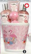 Nature's Nourishment Coconut & Hibiscus Luxury Bath Gift Set Plus Flower Pot (4 Pieces)
