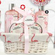 Nature's Nourishment Coconut & Hibiscus Feel Good Bath Gift Set Plus Basket (5 Pieces)