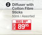 Eyun Aroma Home Fragrance Diffuser With Cotton Fibre Sticks-50ml