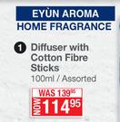 Eyun Aroma Home Fragrance Diffuser With Cotton Fibre Sticks-100ml