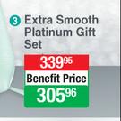 Gillette Venus Extra Smooth Platinum Gift Set (Venus 2 Up 5 Blade Razor+Razor Hanger + Toiletry Bag)