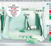 Gillette Venus Extra Smooth Platinum Gift Set (Venus 2 Up 5 Blade Razor+Razor Hanger + Toiletry Bag)