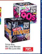 Trivia Box We Love Movies Or We Love 90s-Each