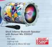 Shox Inferno Bluetooth Speaker With Bonus Mic ESX547
