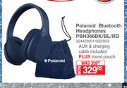 Polaroid Bluetooth Headphones PBH366BK/BL/RD