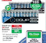 Dquip AA Or AAA Batteries (24 Pack)