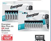 Energizer Max Plus AA Or AAA Batteries (10 Pack)-Each