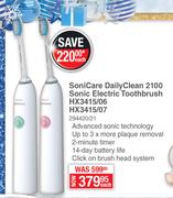 Philips Soni Care Daily Clean 2100 Sonic Electric Toothbrush HX3415/06 HX3415/07-Each