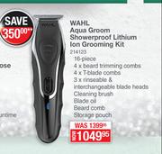 Wahl Aqua Groom Showerproof Lithium Ion Grooming Kit